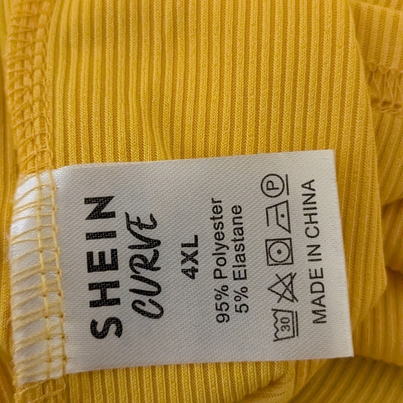 Yellow Ribbed Crop Top - Picture 4 of 4